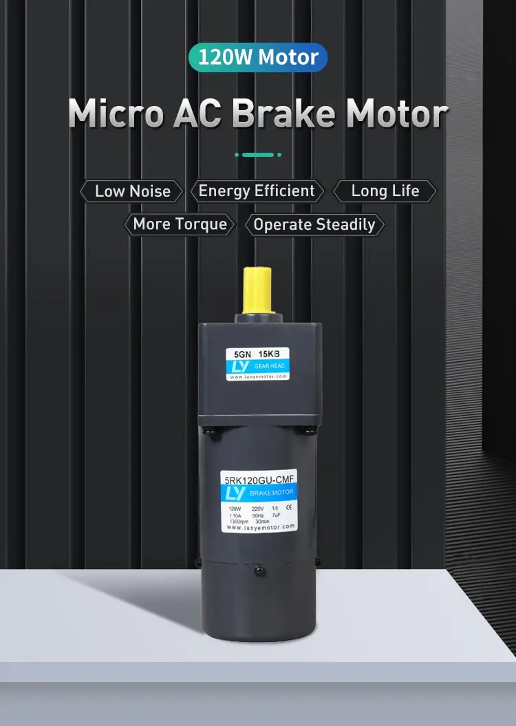 120W AC brake motor