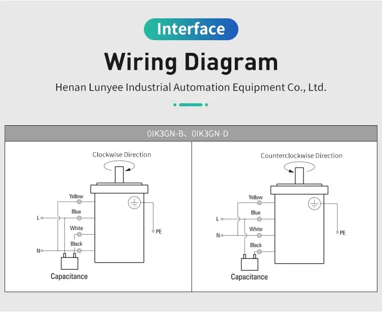 3W AC induction motor drawings