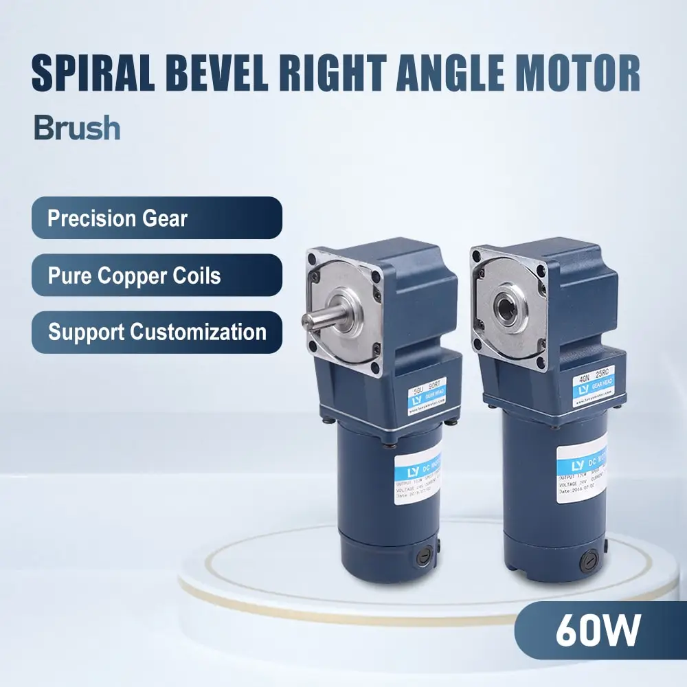 60W DC Spiral bevel right angle