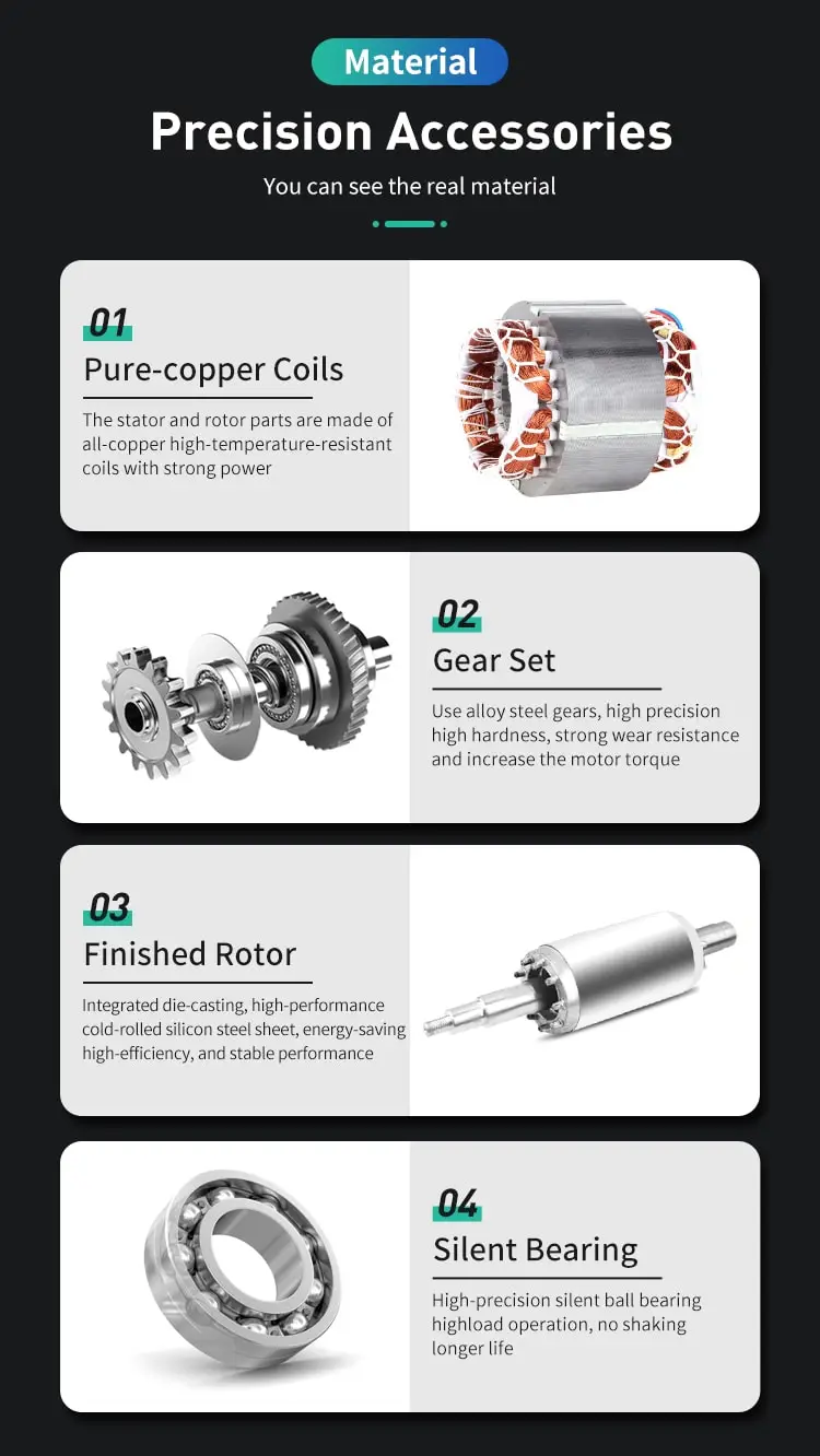 6W AC reversible motor accessories