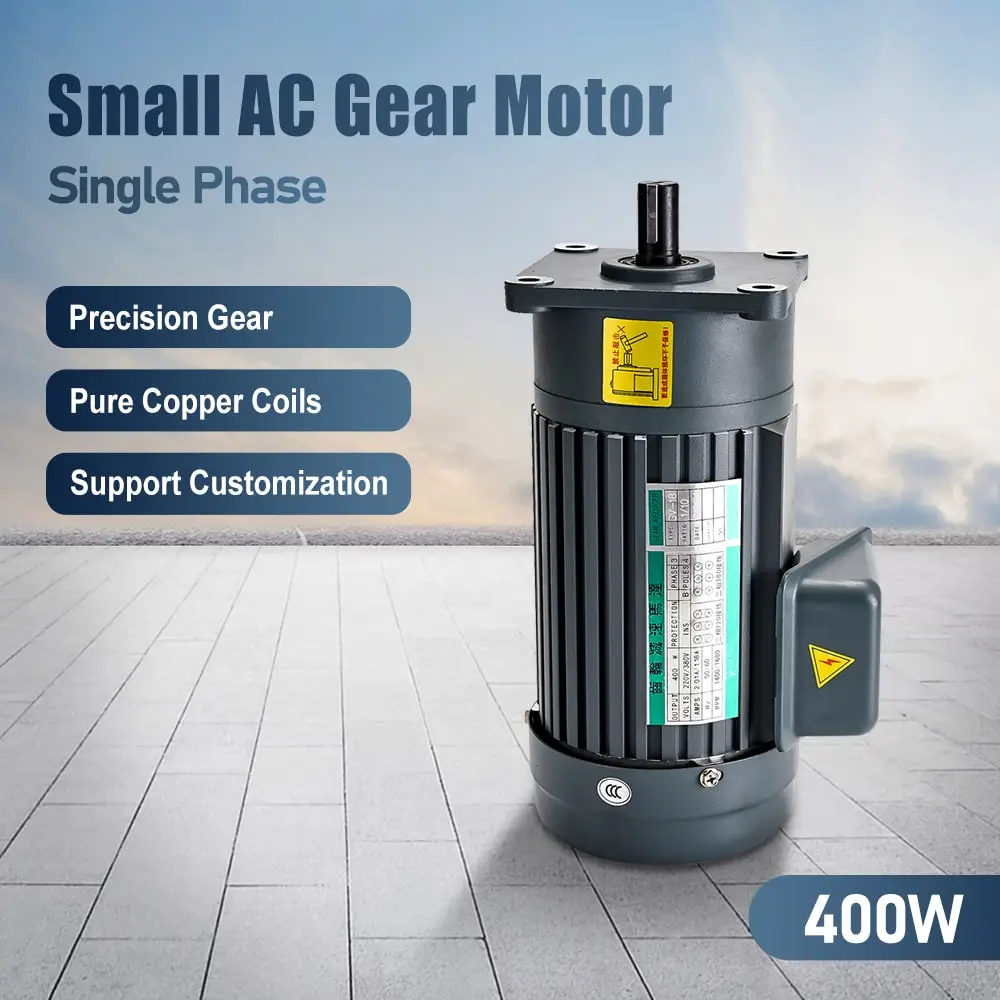 400W 220V Three-phases small AC Gear motor 