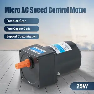 25W 110-230V 80MM Single-phasse AC speed control motor