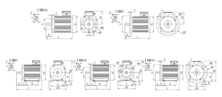 1-30KW 220-380V AC permanent magnet synchronous motor