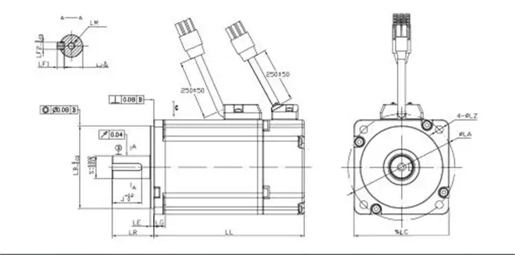 100-1500W 220V Single-phase AC Servo Motor