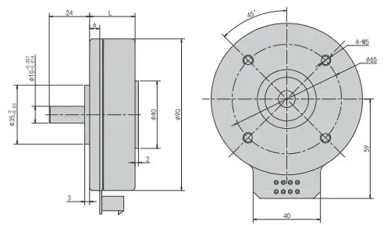 100-200W 12-48V high torque 3 phase round BLDC Motor