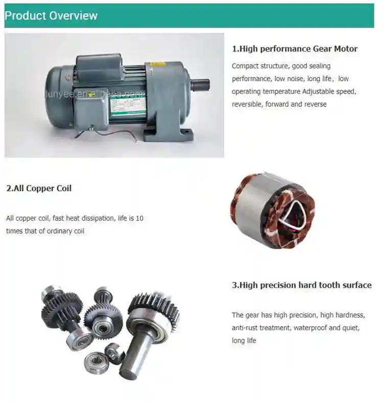 100-3700W 110-380V Horizontal Vertical AC induction Motor