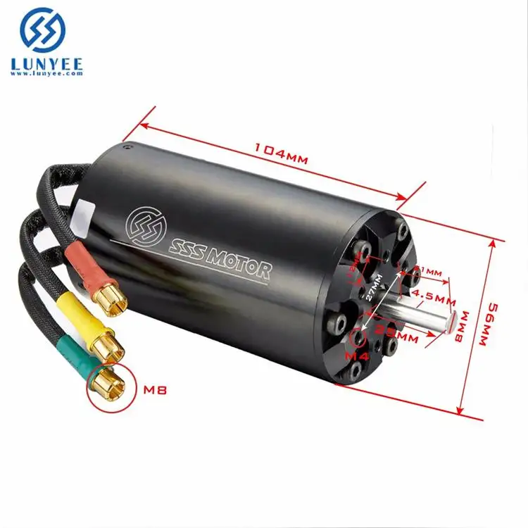 11000W 360-790KV 6 Poles Brushless Inner Rotor Motor