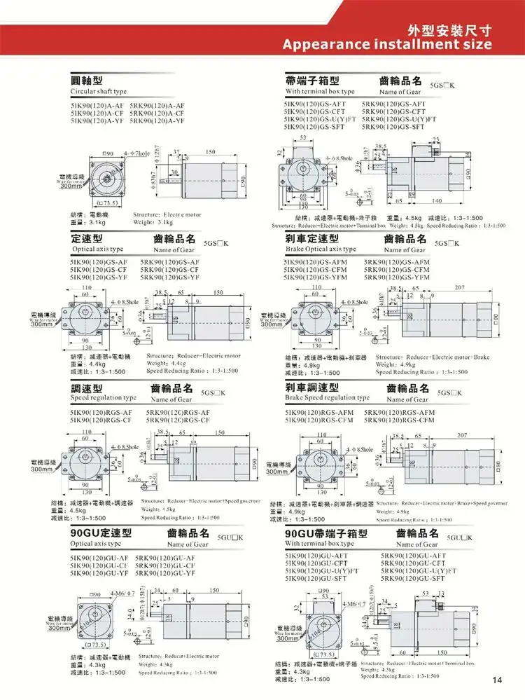 400W 48V 3000RPM 60mm DC Servo Motor with break