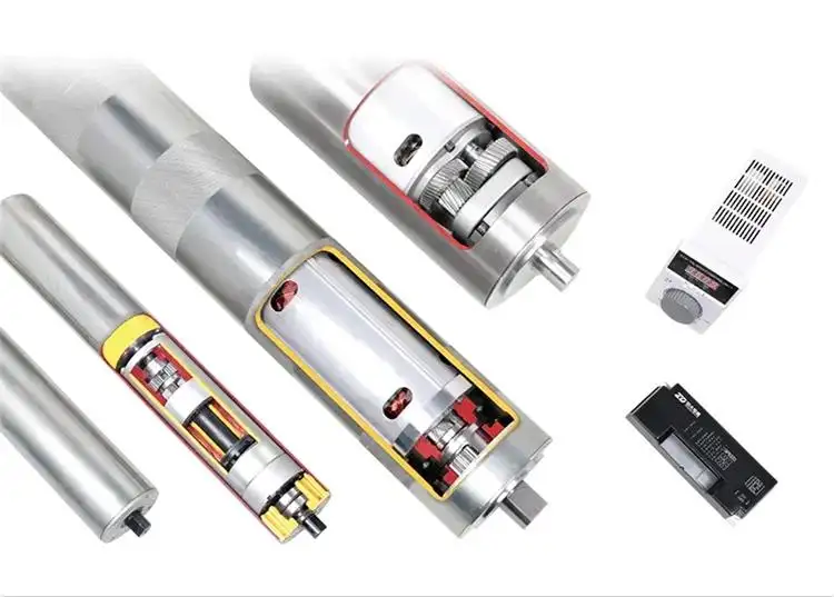 120W 36V 70MM BLDC Drum Motor Roller with Groove