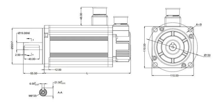 1500W 220V 2500RPM AC Servo motor driver kit