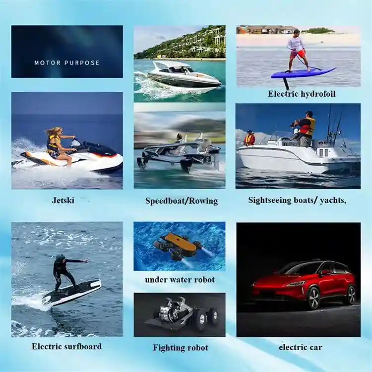1500W 24-48V 9120rpm Sea Scooter underwater Inrunner Waterproof Brushless Gear Motor