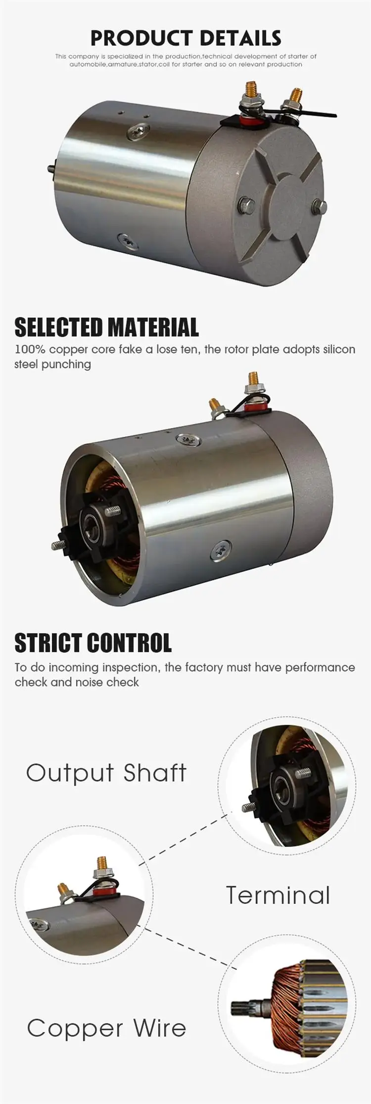 1600W 12V DC small hydraulic motor