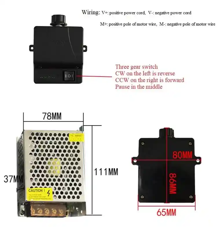 16MM 12-24V Small DC Gear Motor with Reciprocating Cycle Linear Actuator