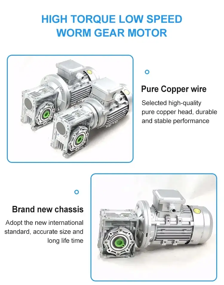 30-3000W 110-380V High Torque Single-phase AC worm gear motor