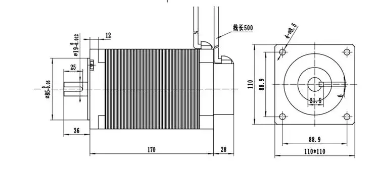 350-3000W 24-220V 3000Rpm PMDC Brushless Motor