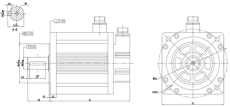 3KW 380V 180MM Flange AC Servo Motor with Pulse B1 Series Driver