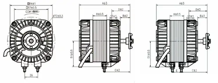 3W 220V 1550RPM 26MM AC Single-phase Asynchronous motor