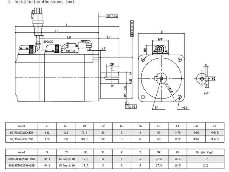 400W 208-240V 5000RPM AC servo Brake motor with drive