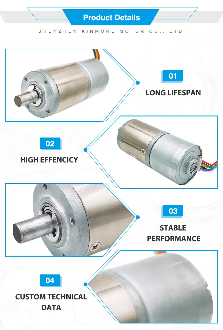 50W 12V 42mm planetary gearbox brushless dc gear motor