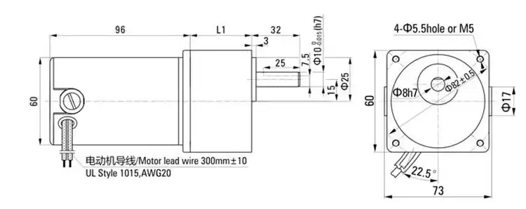 6-40W 12-36V Carbon Brush PMDC motor