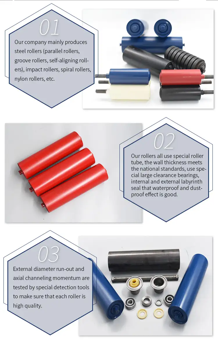 60-219mm Light Weight Gear Motor Conveyor Rollers