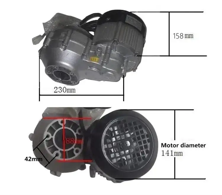 750W 48-60V PMDC Brushless Motor