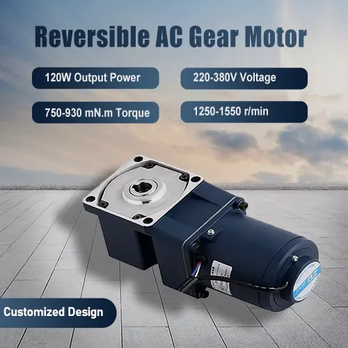 120W 220-380V Reversible Ac Gear Motor